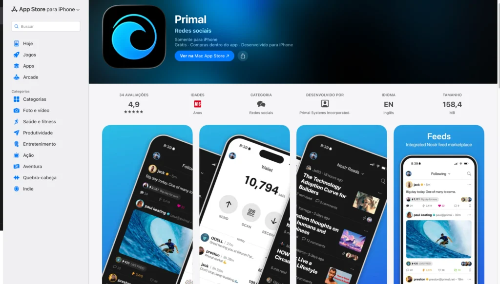 Como baixar o aplicativo Primal para usar o Nostr