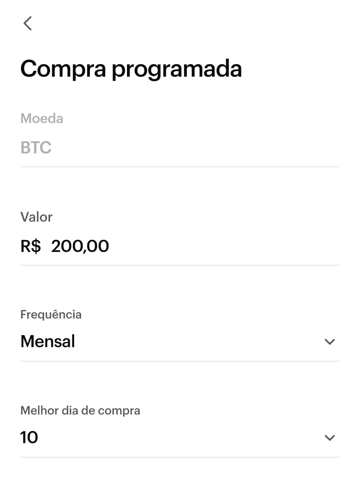 compra programada de bitcoin no Nubank
