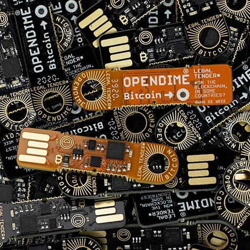 Edição ilimitada em laranja da Opendime