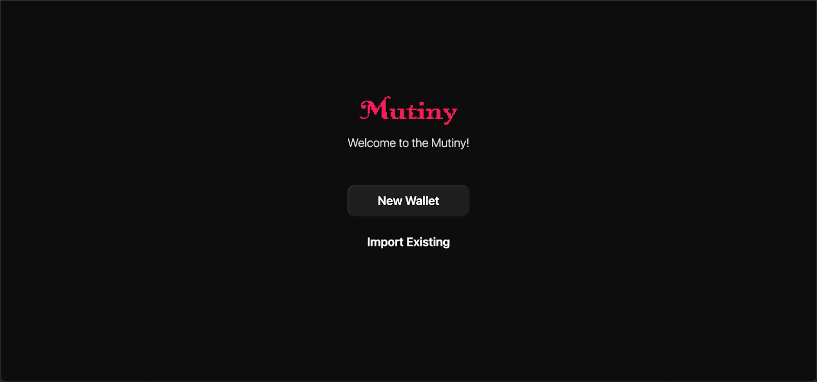 Página do app da Mutiny