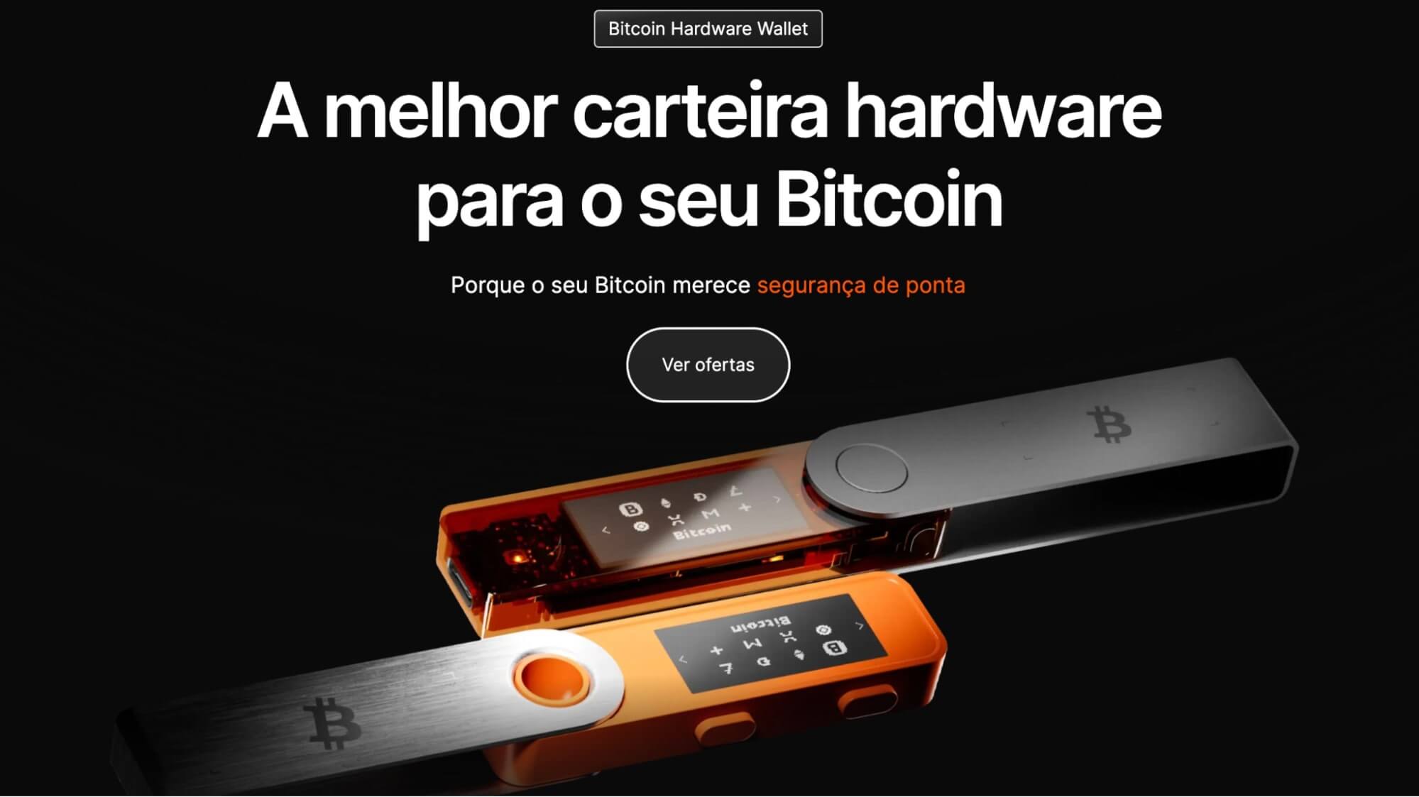 Carteira Ledger Laranja, em homenagem ao Bitcoin