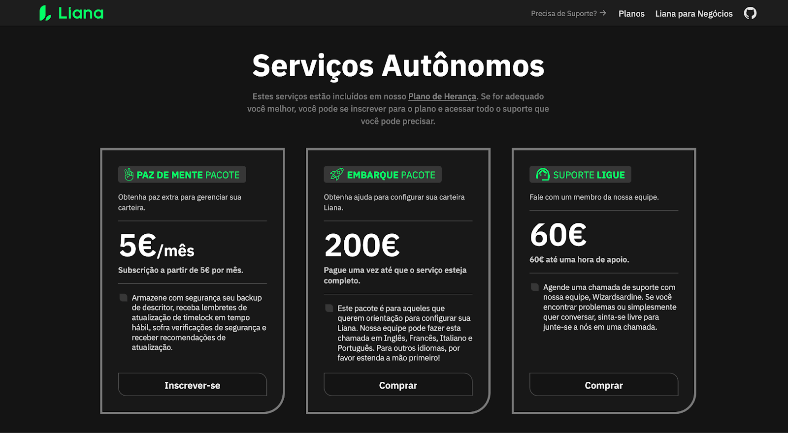 Serviços autônomos Liana