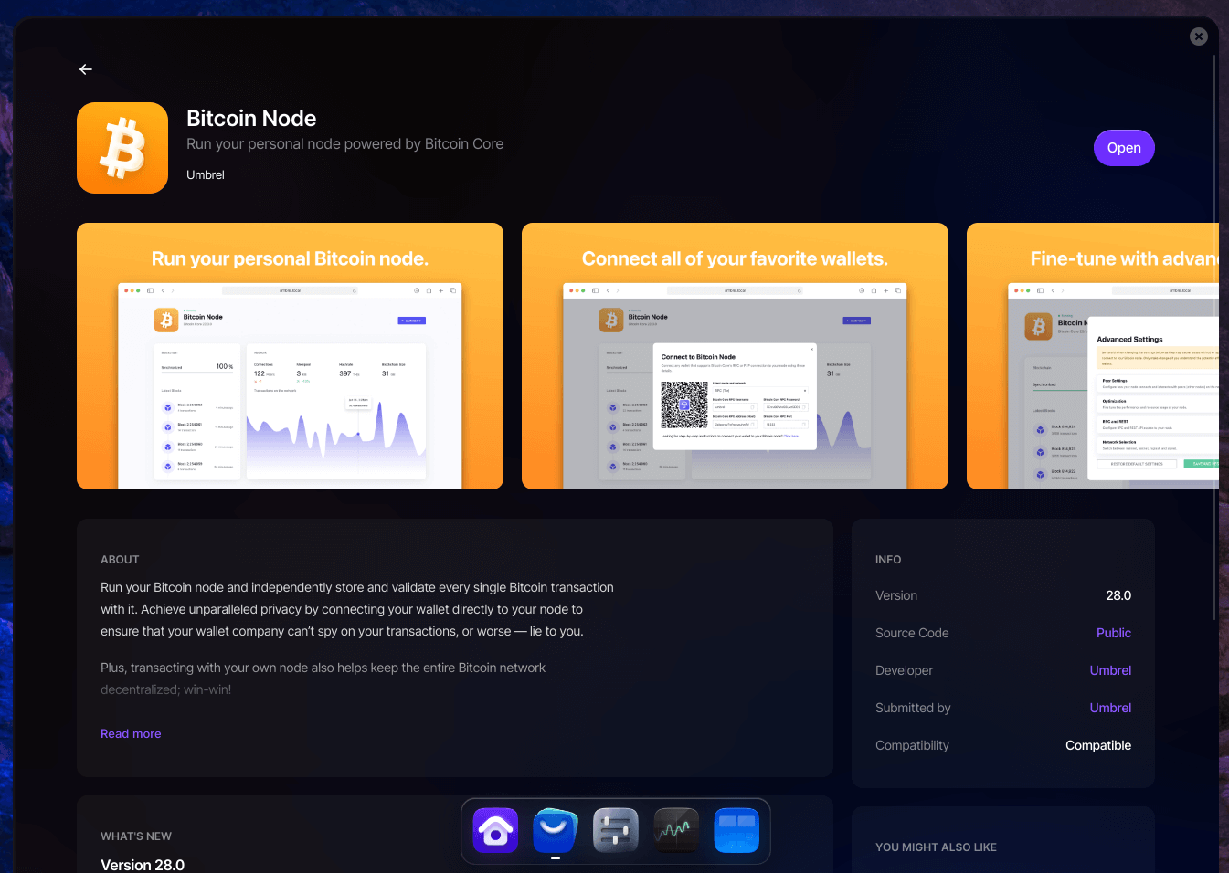 Bitcoin Node app