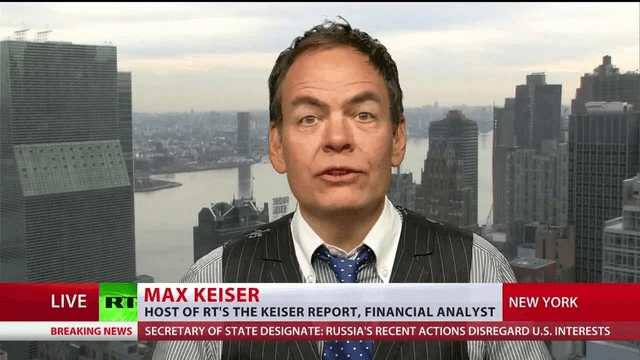 Max Keiser apresentando o Keiser Report