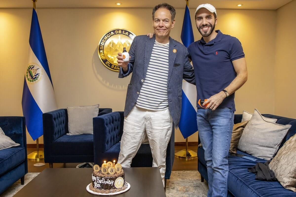 Max Keiser e o president de El Salvador, Nayib Bukele