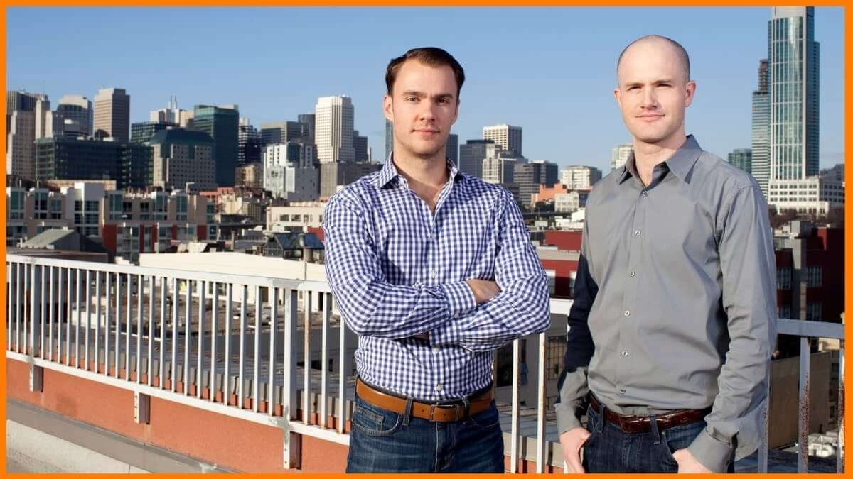 Brian Armstrong e Fred Ehrsam, criadores da Coinbase