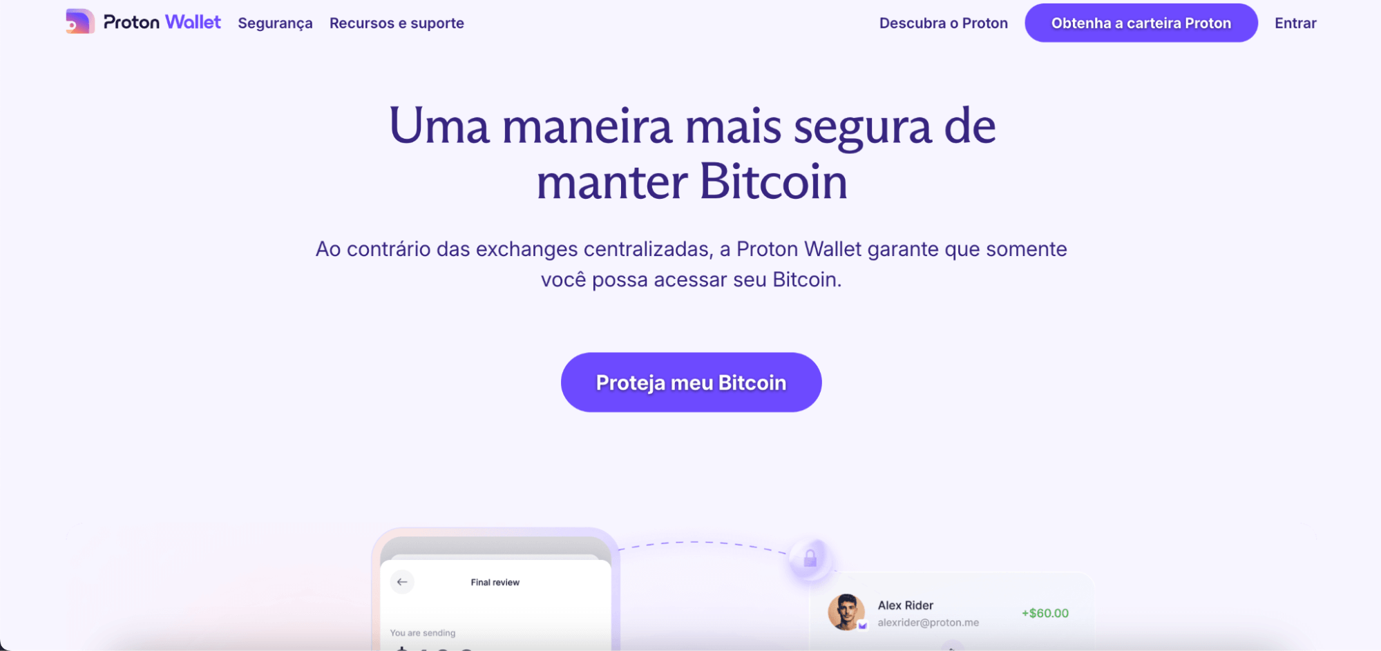 Site oficial da Proton Wallet