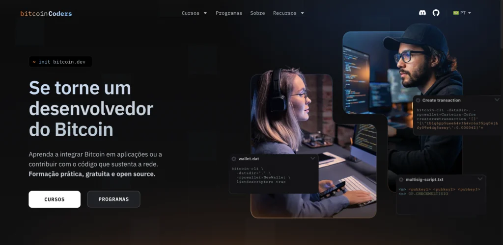 Bitcoin Coders escola técnica de bitcoin para desenvolvedores e programadores