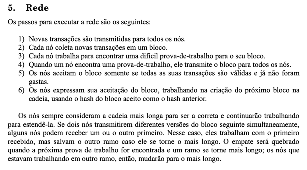 seção sobre a rede peer-to-peer no whitepaper do Bitcoin