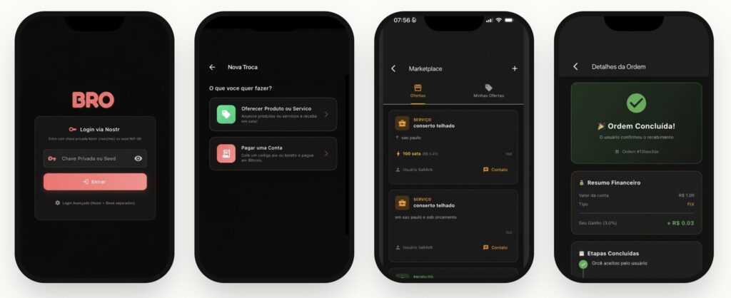 image 2 1 aplicativo P2P Bro app para pagamento de contas em bitcoin com boleto e PIX